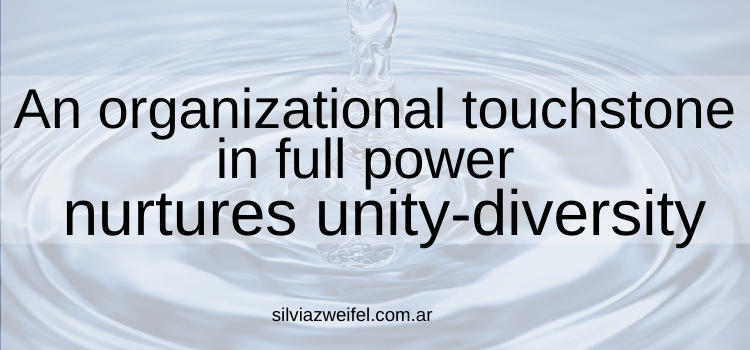 An organizational touchstone to nurture unity-diversity